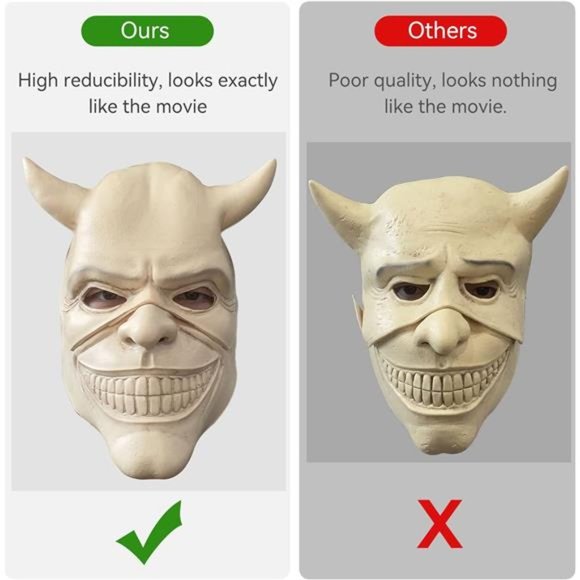 The Black Phone Mask Horror Movie The Grabber Cosplay Costume Mask - Picture 6 of 6